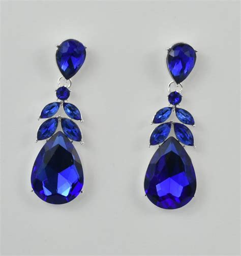 royal blue dangle earrings